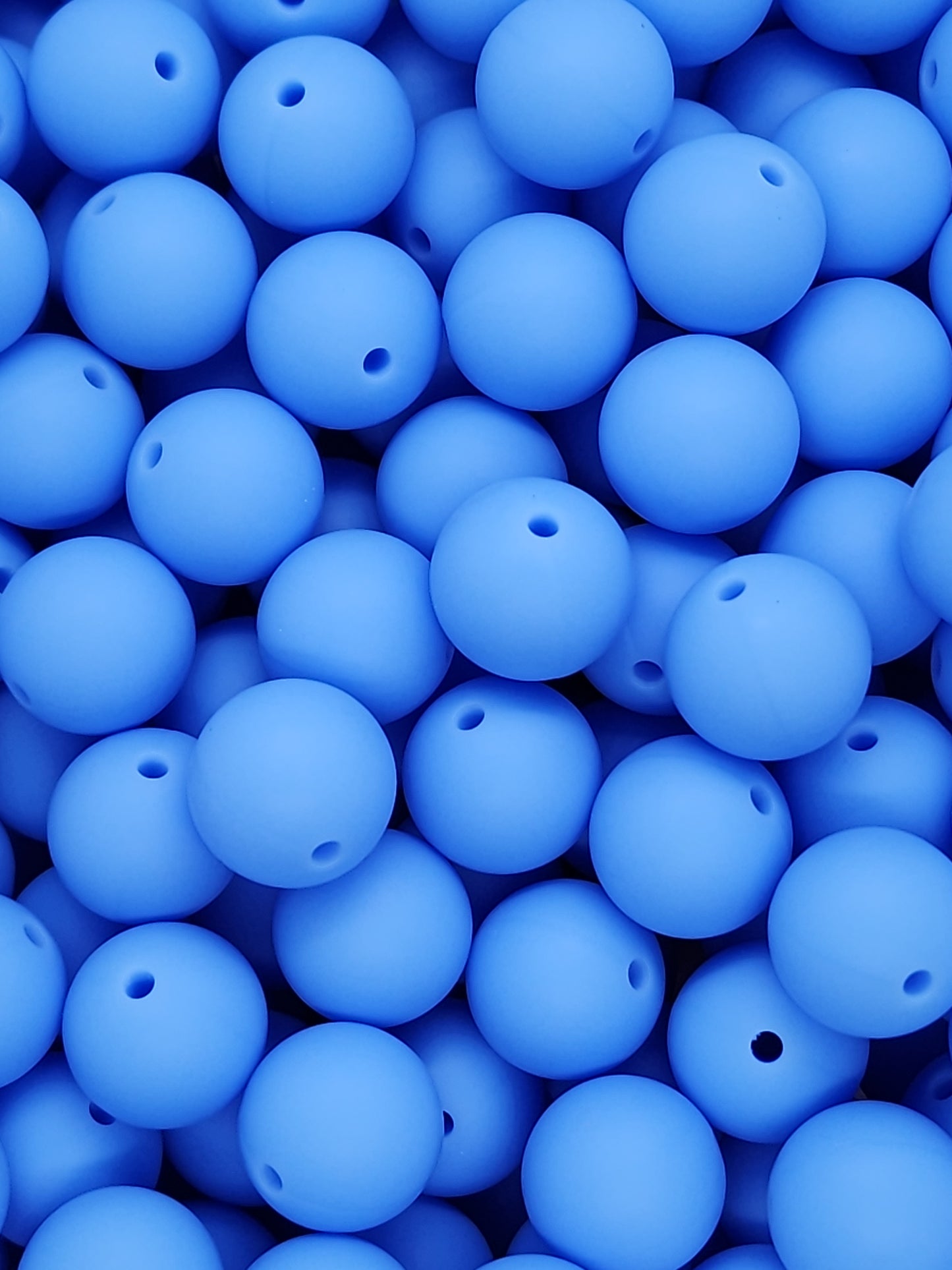 Periwinkle 15mm Silicone Beads