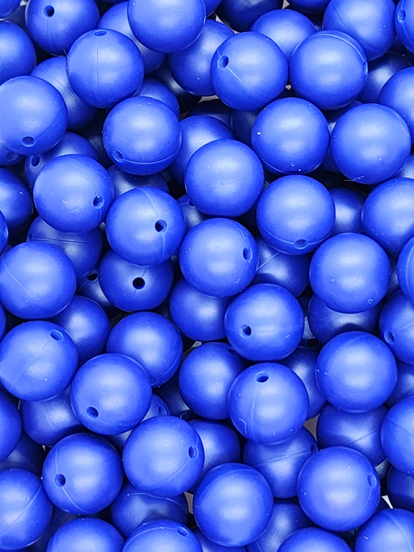 Midnight Sapphire 15mm Silicone Beads