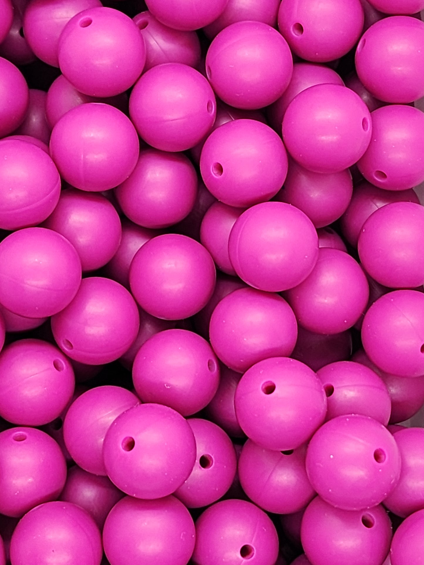 Plum Wine 15mm Silicone Beads