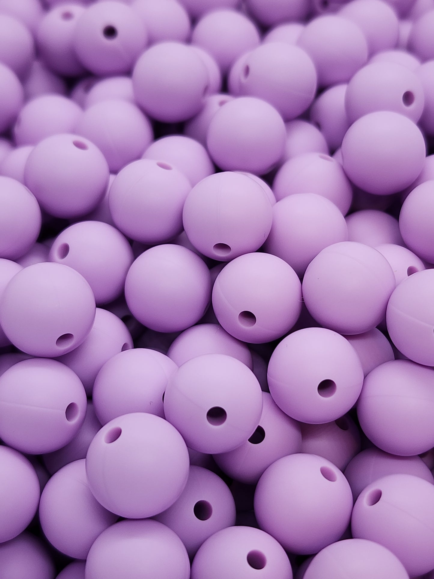 Ethereal Lilac 12mm Silicone Beads