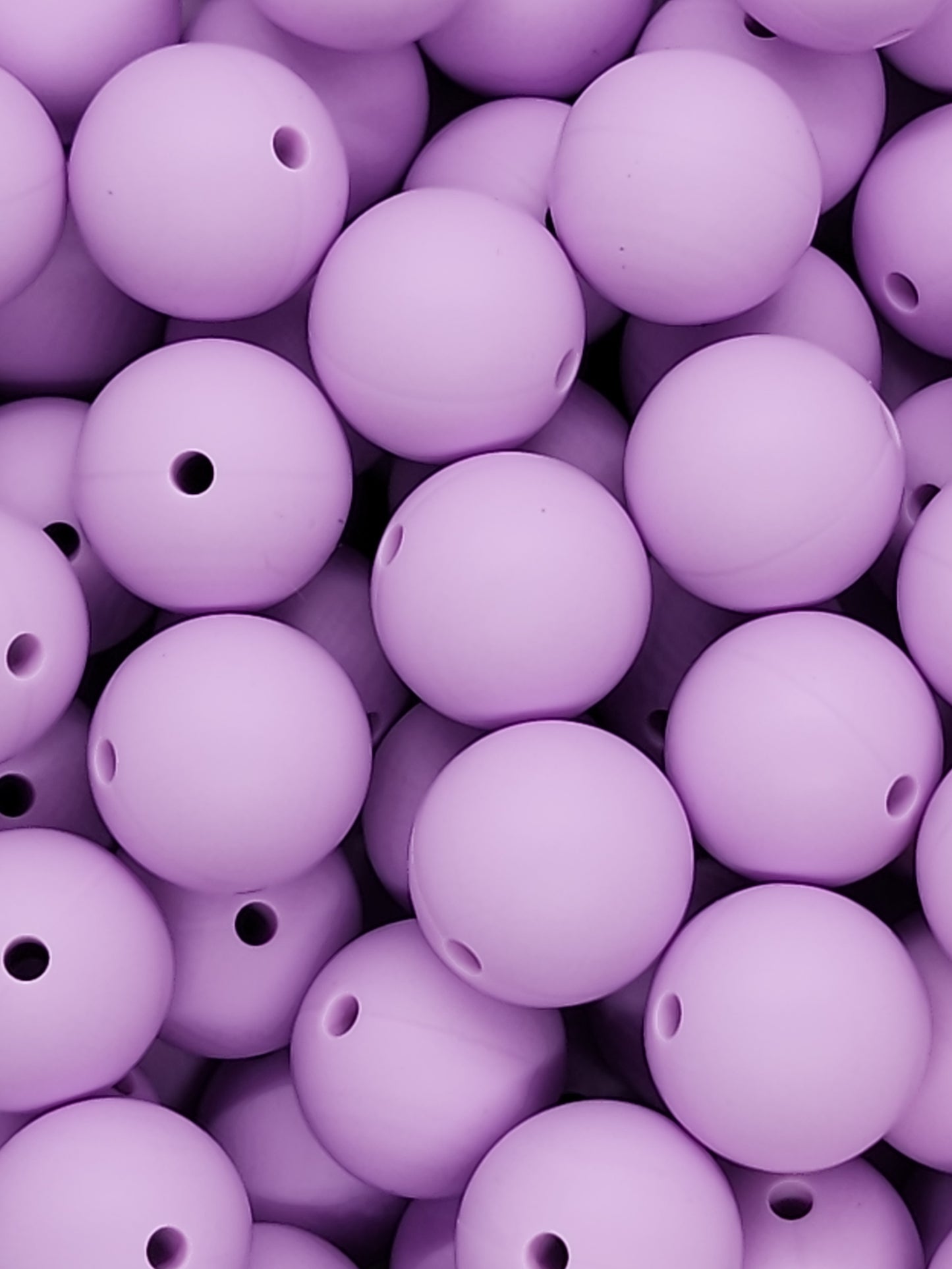 Ethereal Lilac 15mm Silicone Beads