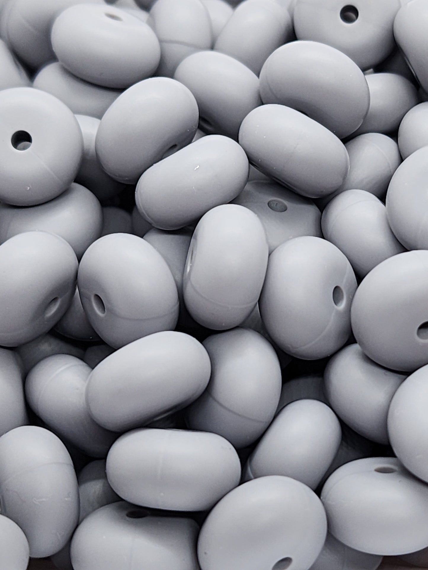 Pebble Stone Abacus Silicone Beads