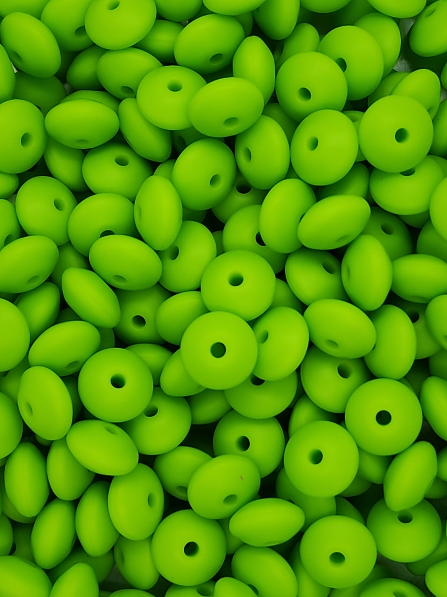 Limeade Silicone Lentil Beads