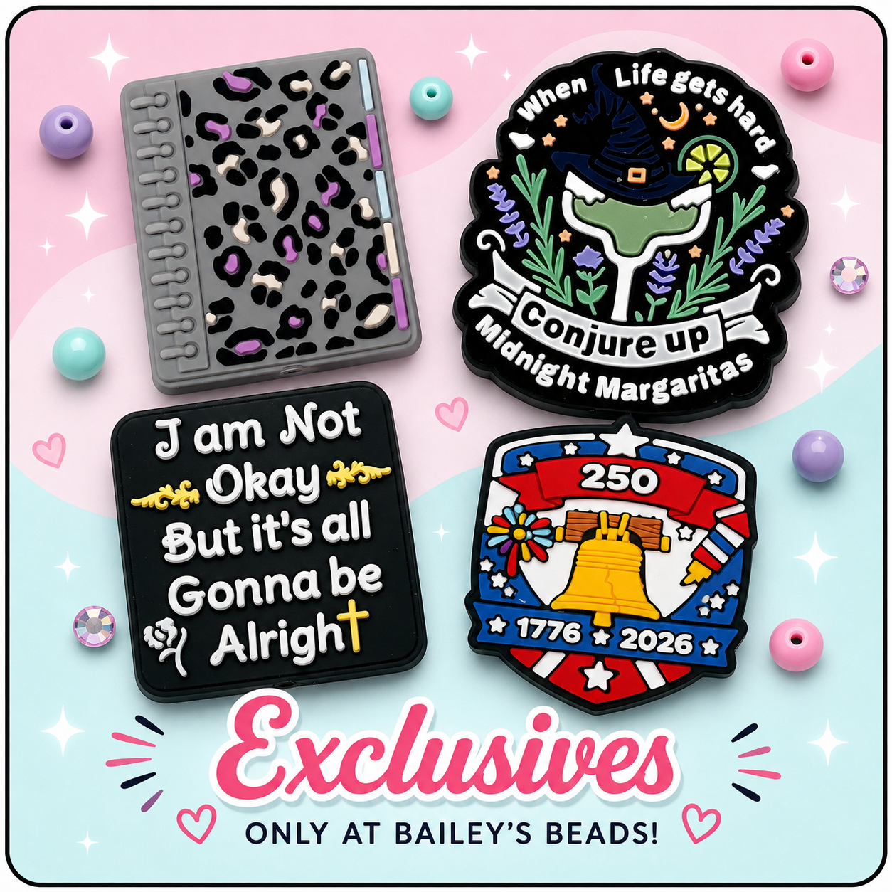 Bailey’s Beads Exclusive Silicone Focal Beads
