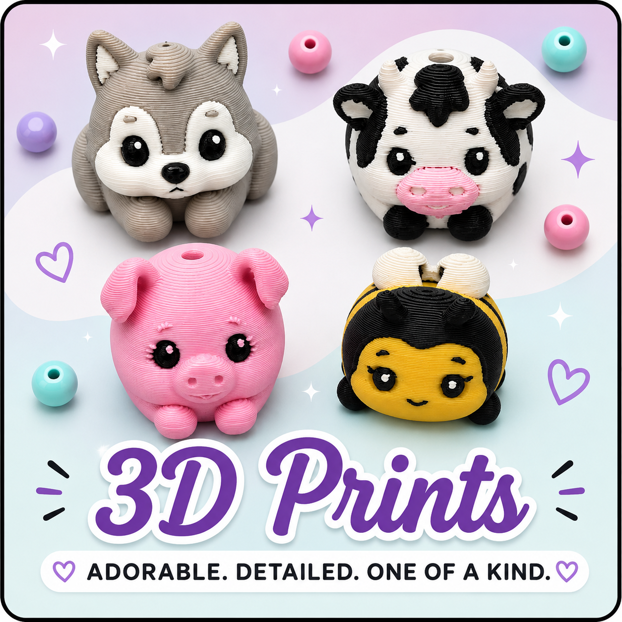 3D Printed Beads (Not Silicone)