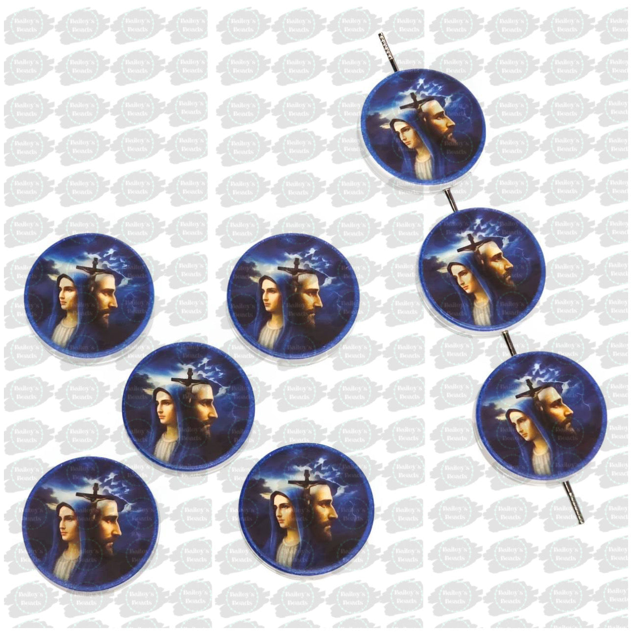 Eternal Devotion Printed Silicone Focal Beads (Bailey's Beads Exclusive)