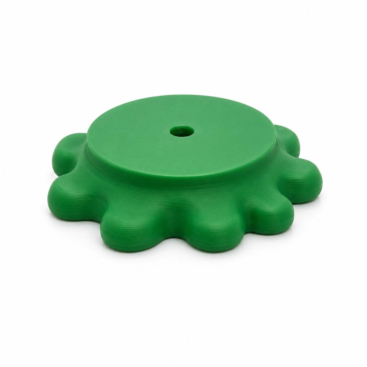 Emerald Splash green Puddle Palz 3D printed bead base for stacking beads on beadable pens