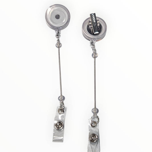 Clear Beadable Badge Reels
