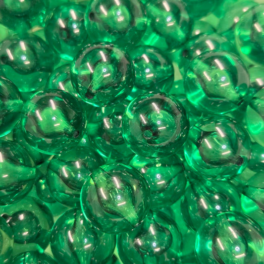 20mm transparent green bubble acrylic bead