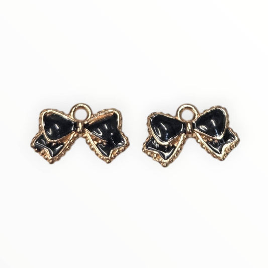 Black Bow Charm Pack (2 Per Set)