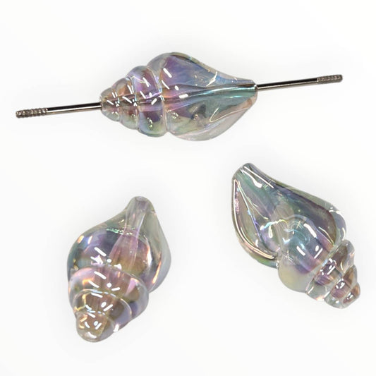 Iridescent Shell Acrylic Beads