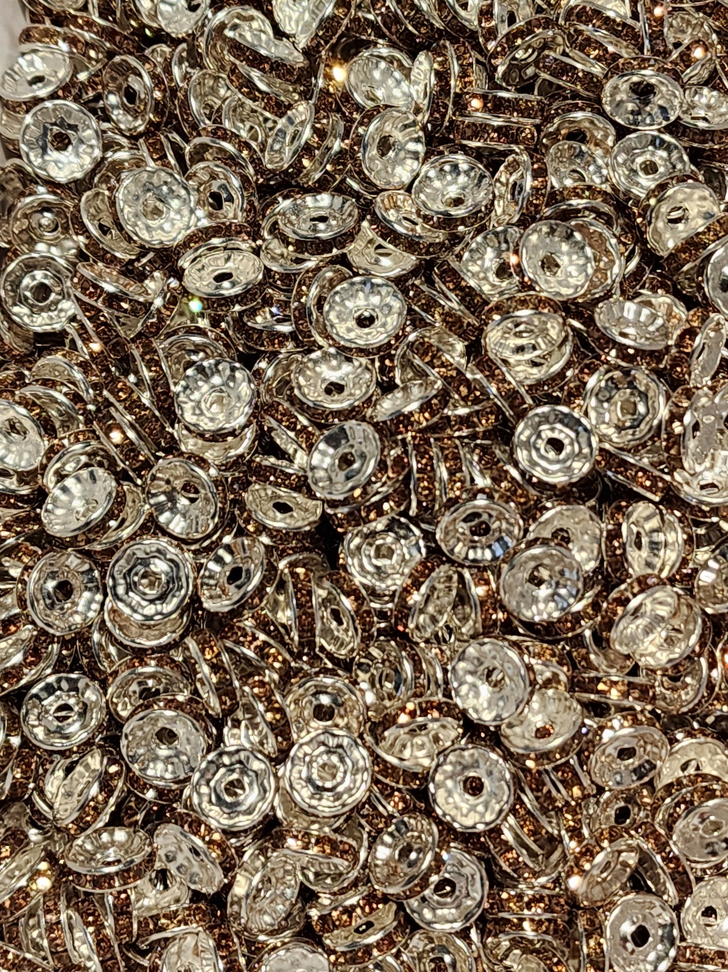 10mm Brown Rhinestone (Spacers)