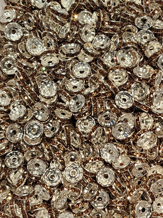 10mm Brown Rhinestone (Spacers)
