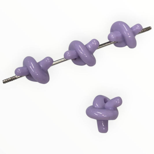 Purple Knot Acrylic Beads