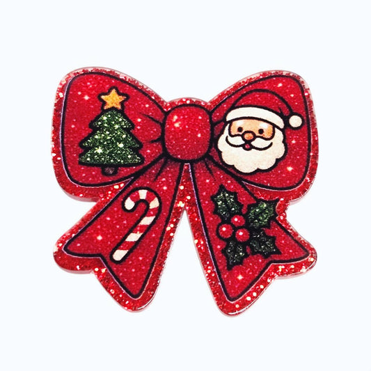Christmas Bow ~ Flatback Acrylics~ (Exclusive)