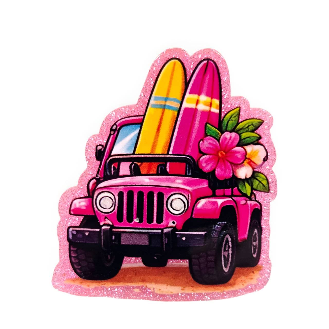Summer Jeep~ Acrylic Flatbacks (Bailey's Beads Custom Design)