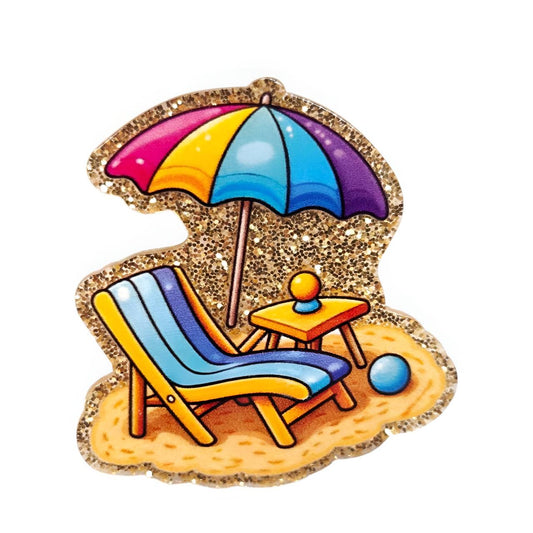 Beach Chair~ Acrylic Flatbacks (Bailey's Beads Custom Design)