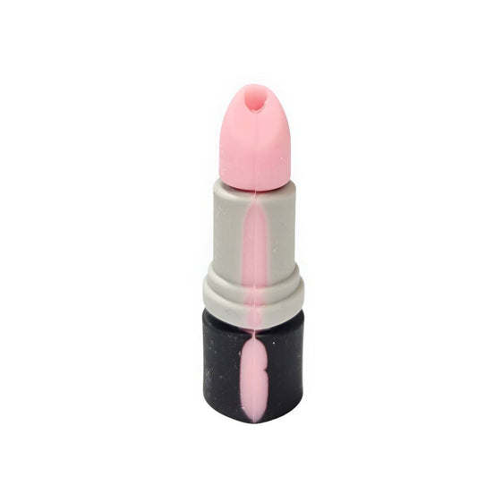 Pink Lipstick Silicone Focal Beads