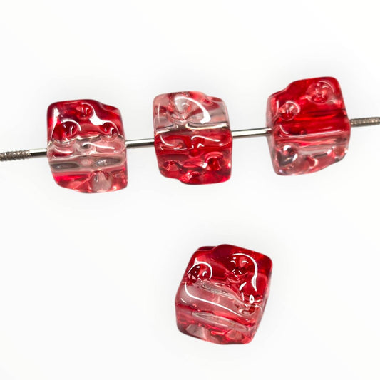Cherry Crush Square Acrylic Beads