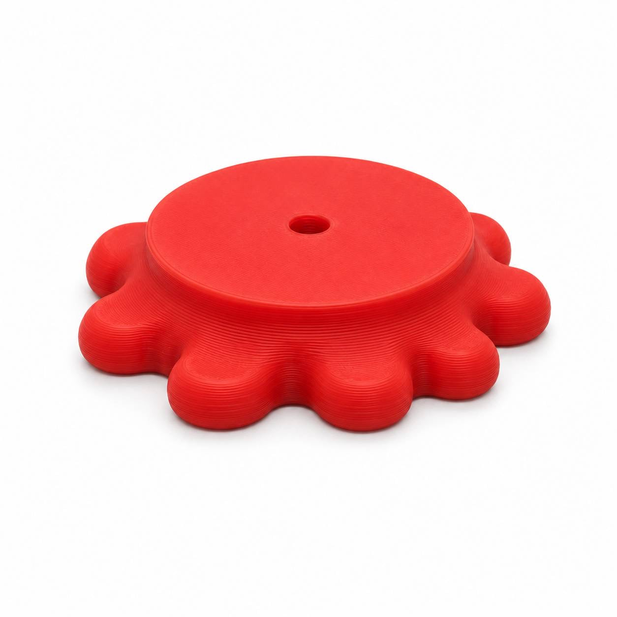 Cherry Splash red Puddle Palz 3D printed bead base for stacking beads on beadable pens