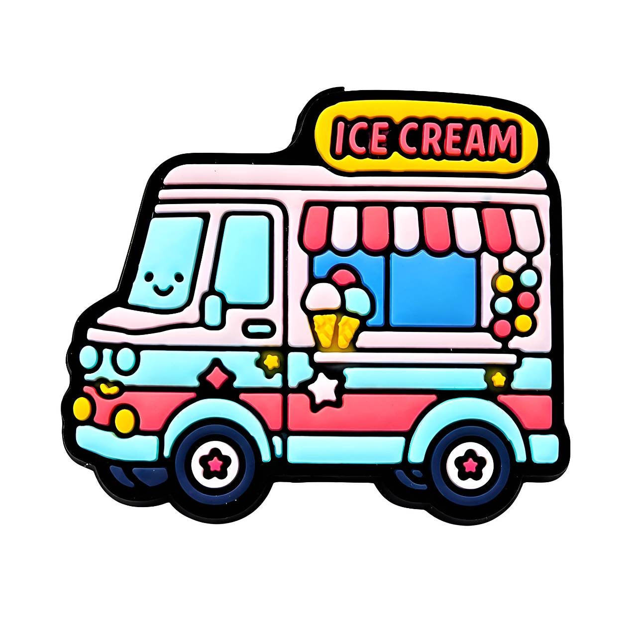 Ice Cream Truck Silicone Focal Bead (Custom Design by Bailey's Beads)
