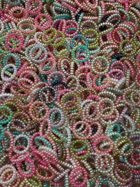 Large Hole Multi Color Pearl Spacer (20 Count)