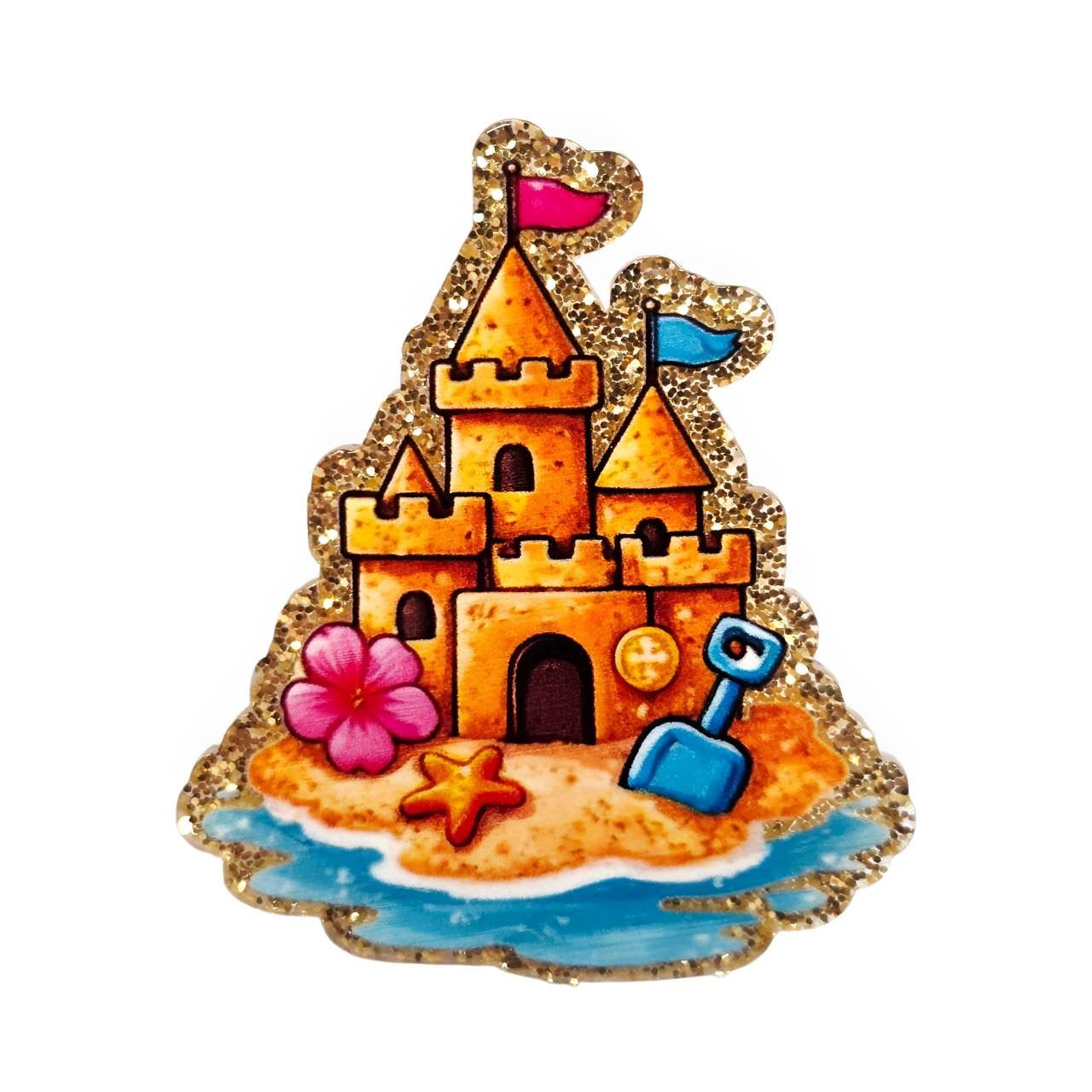 Sand Castle~ Acrylic Flatbacks (Bailey's Beads Custom Design)
