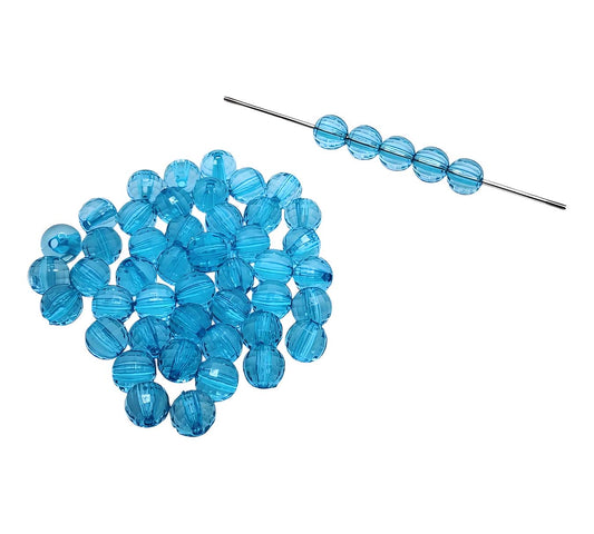 12mm Aqua Acrylic Disco Beads