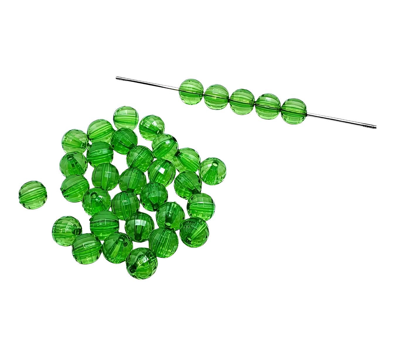12mm Dark Green Acrylic Disco Beads