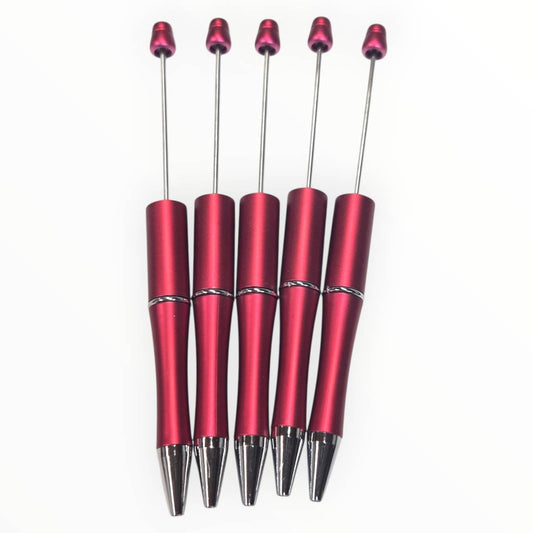 Red Beadable Pens (5 Count)