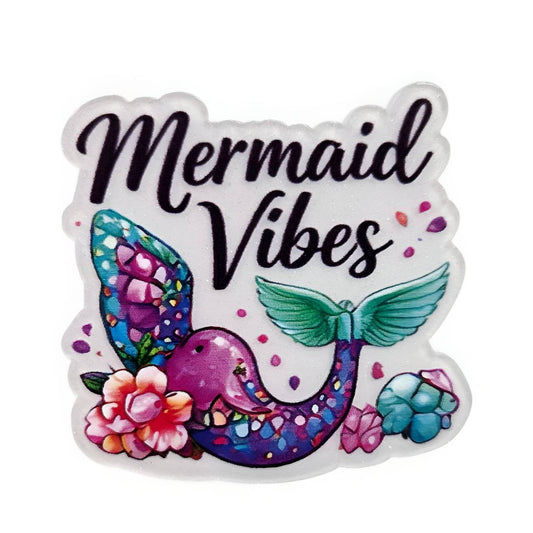 Mermaid Vibes~ Acrylic Flatbacks (Bailey's Beads Custom Design)