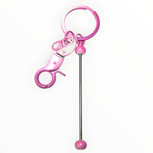 Pink Frosting Beadable Keychains