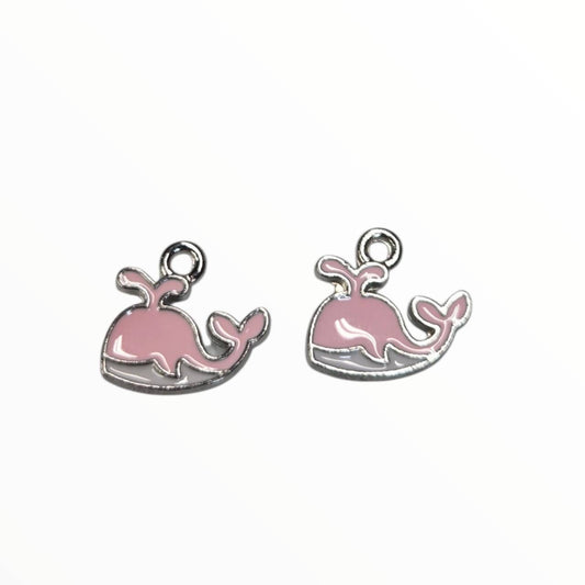 Pink Whale Charm Pack (2 Per Set)