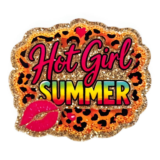 Hot Girl Summer~ Acrylic Flatbacks (Bailey's Beads Custom Design)