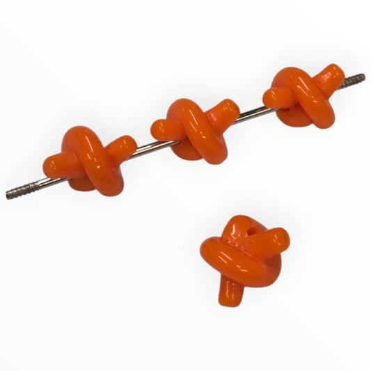Orange Knot Acrylic Beads