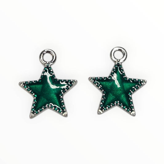 Green Star Charm Pack (2 Per Set)