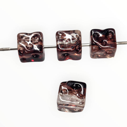 Espresso Drip Square Acrylic Beads