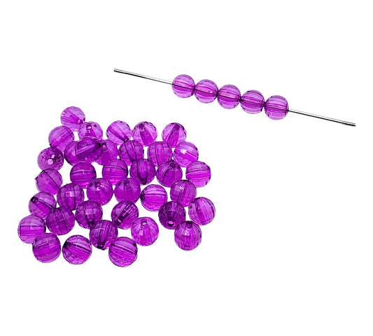 12mm Purple Acrylic Disco Beads