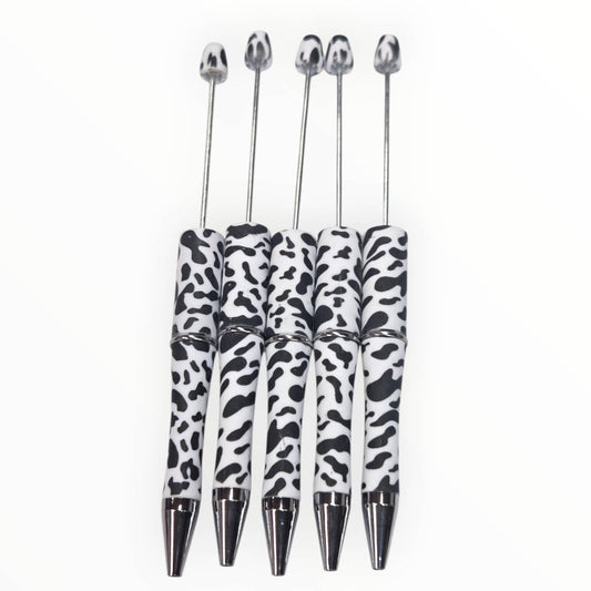 Cow Print Beadable Pens (5 Pack)