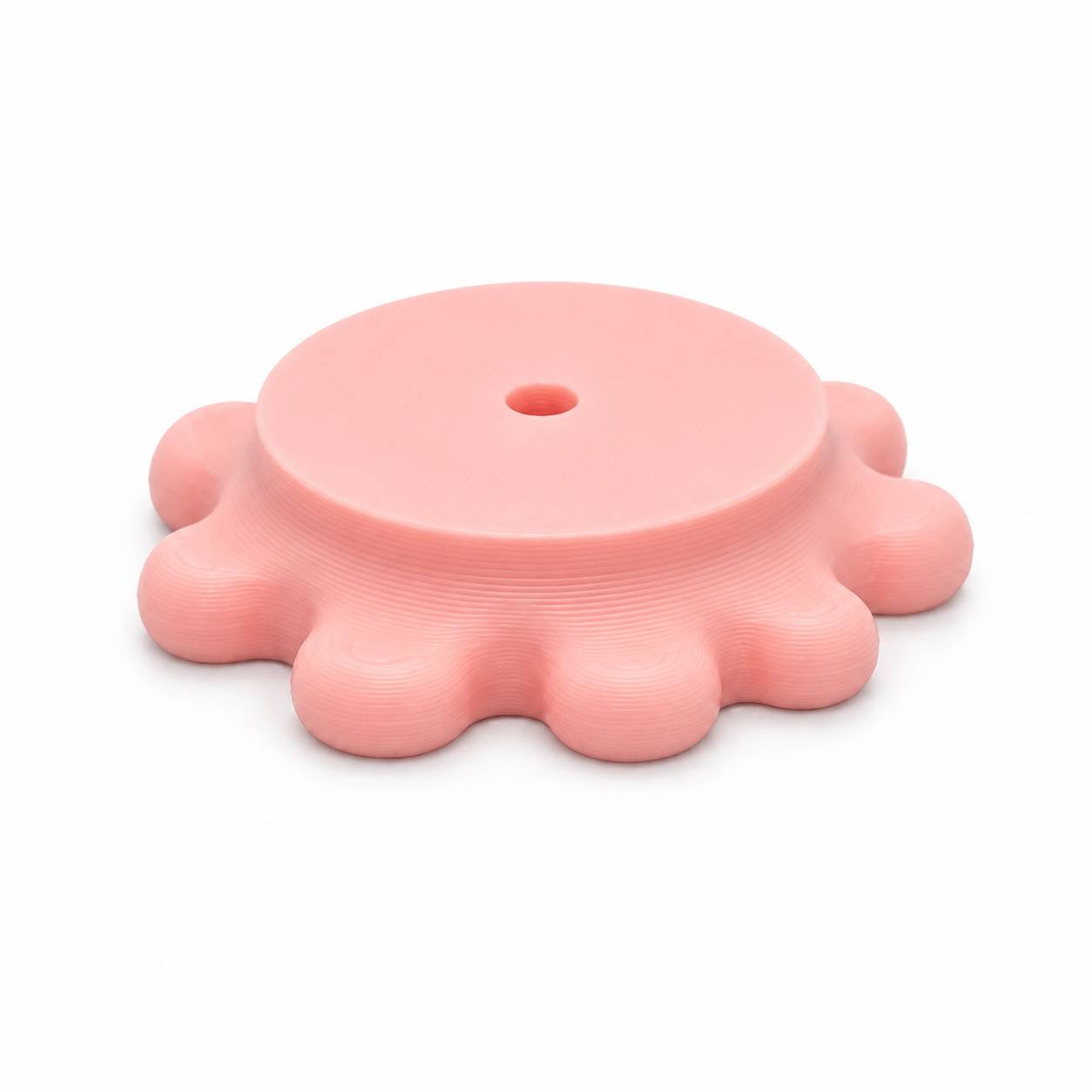 Blush pink Puddle Palz 3D printed bead base for stacking beads on beadable pens