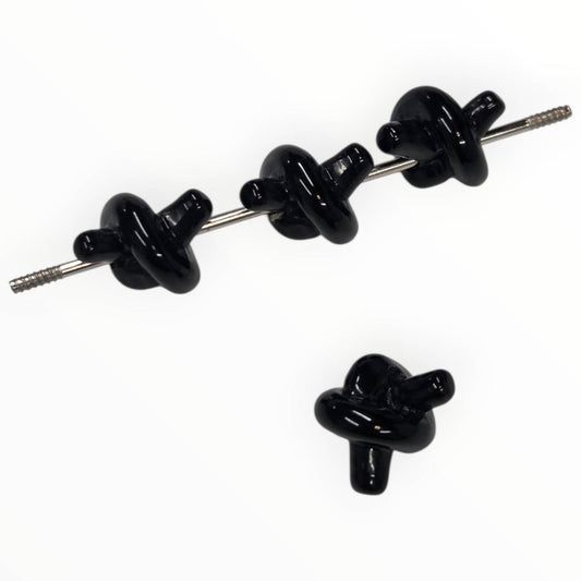 Black Knot Acrylic Beads