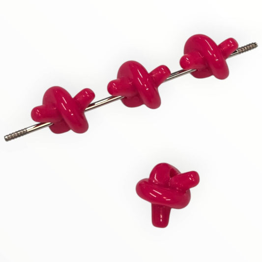 Hot Pink Knot Acrylic Beads