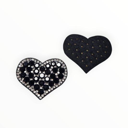 Black Heart Patches (NO HOLES)