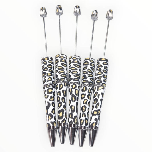 Leopard Beadable Pens (5 Pack)