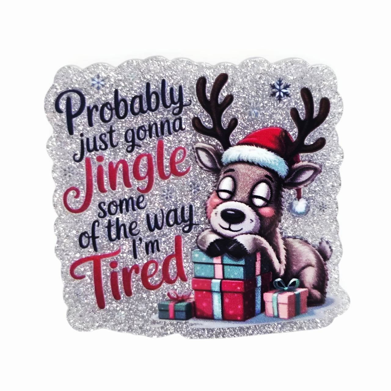 Jingle some of the way  ~ Acrylic Flatbacks (Exclusive Bailey's Beads Design)