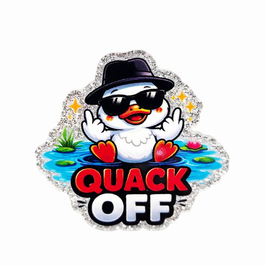 Quack Off~ Acrylic Flatbacks (Bailey's Beads Custom Design)
