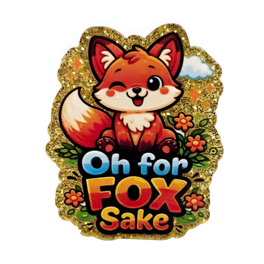 Oh for Fox Sake~ Acrylic Flatbacks (Bailey's Beads Custom Design)