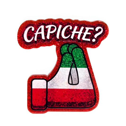 Capiche?~ Acrylic Flatbacks (Bailey's Beads Custom Design)