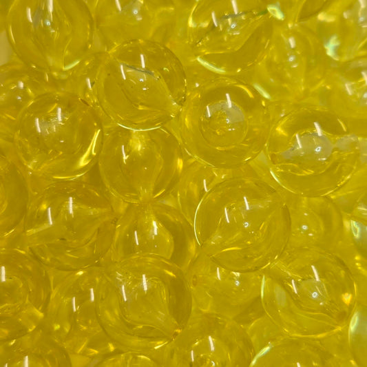 20mm transparent yellow bubble acrylic bead