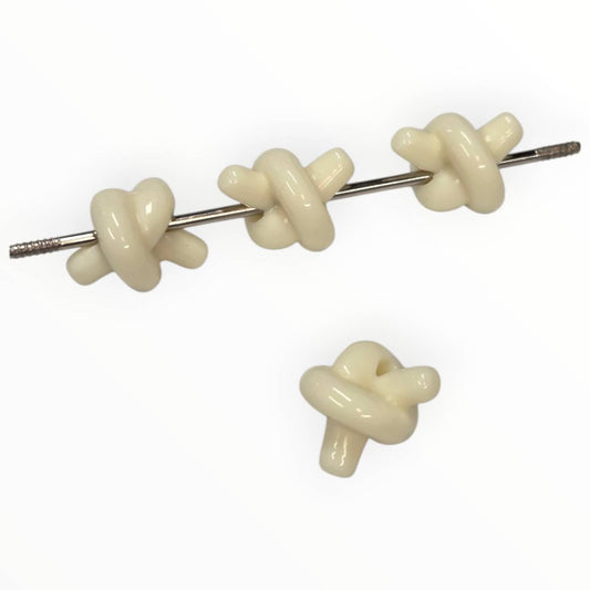 Ivory Knot Acrylic Beads